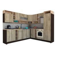 Bucatarie de Colt COSSY NEW DR. 230-260 Wenge / Decor K002